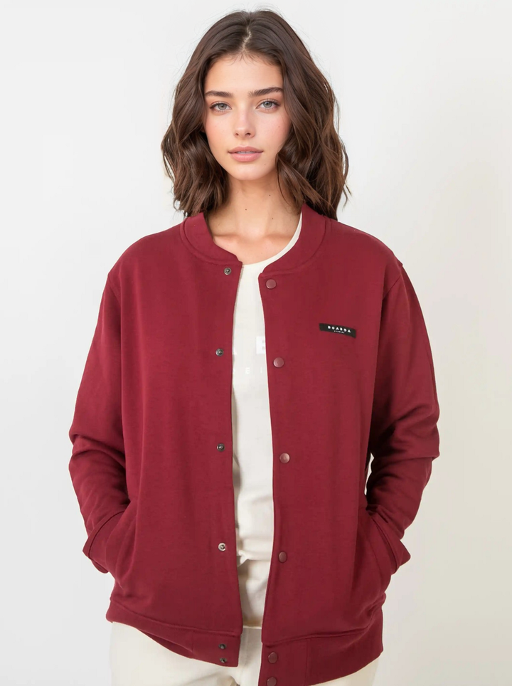 Ginjas Unisex Sweatjacket Burgundy#color_burgundy