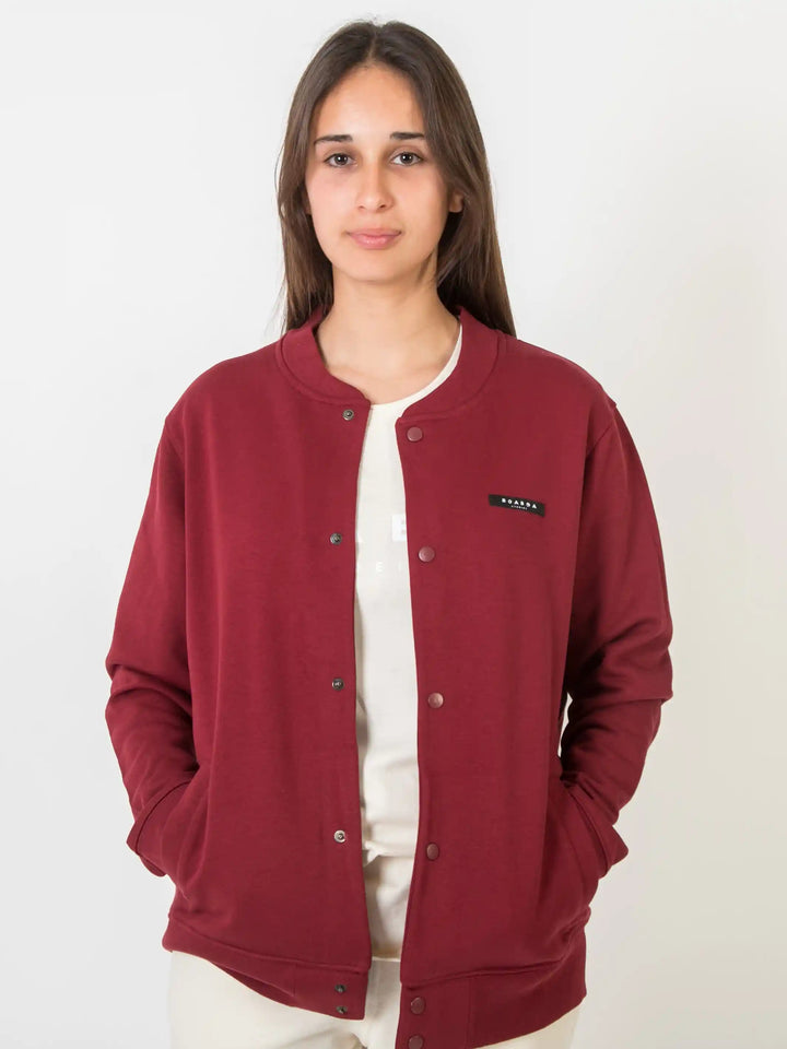 Ginjas Unisex Sweatjacket Burgundy#color_burgundy